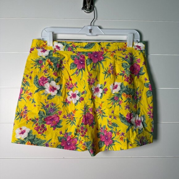Ralph Ralph Lauren Yellow Floral Shorts Sz 12 - Picture 4 of 9
